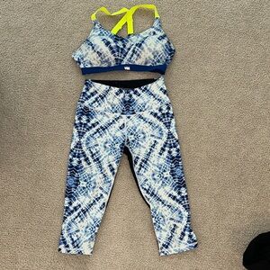 Victoria's Secret Blue and White Activewear Set